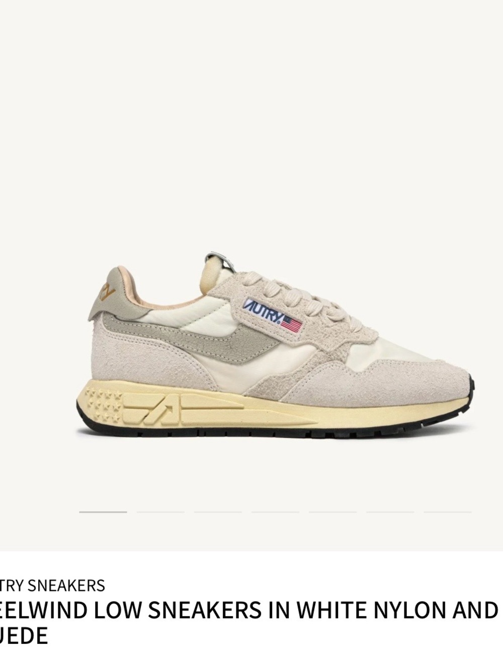 AUTRY SNEAKERS
REELWIND LOW SNEAKERS IN WHITE NYLON AND SUEDE